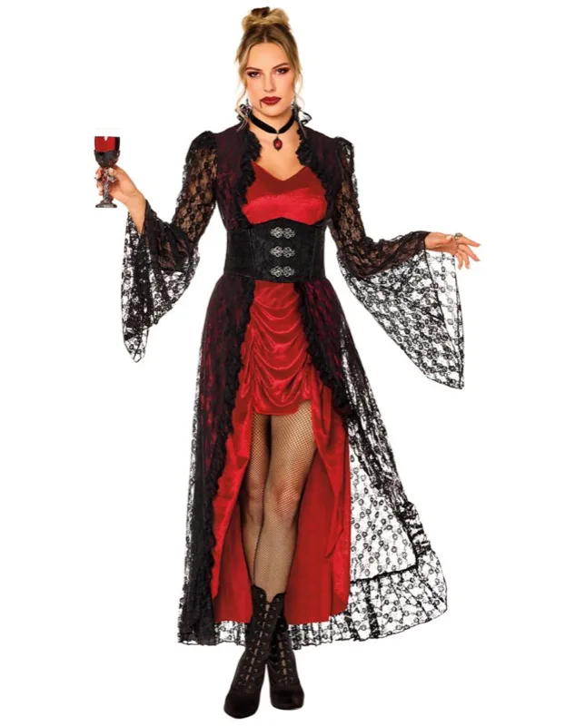 Adult Vampire Lace Dress Costume